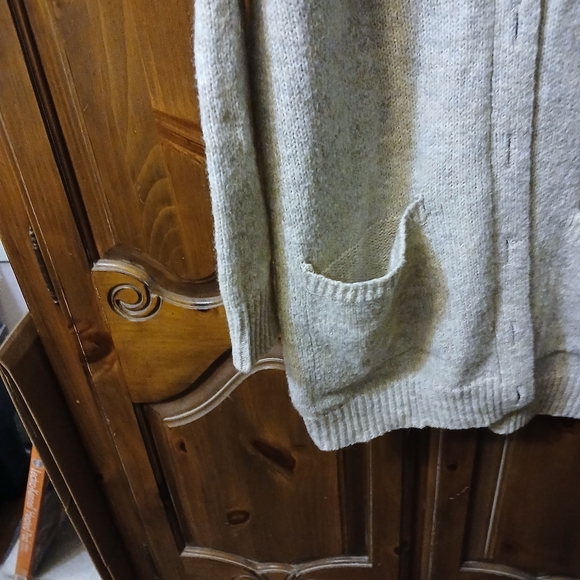 A.N.A Tunic Cardigan, Brown, XL - Picture 3 of 4